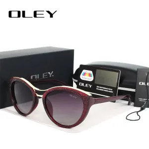 Oley Cat Eye Sunglasses Women Brand Designer Polarized Y7416