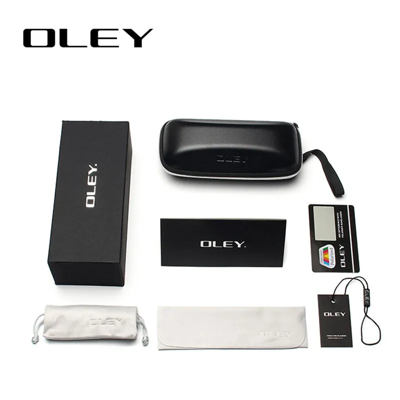 Oley Classic Aluminum Magnesium Tr90 Polarized Sunglasses Men Black Hd Color Film Anti-Uv Ya425