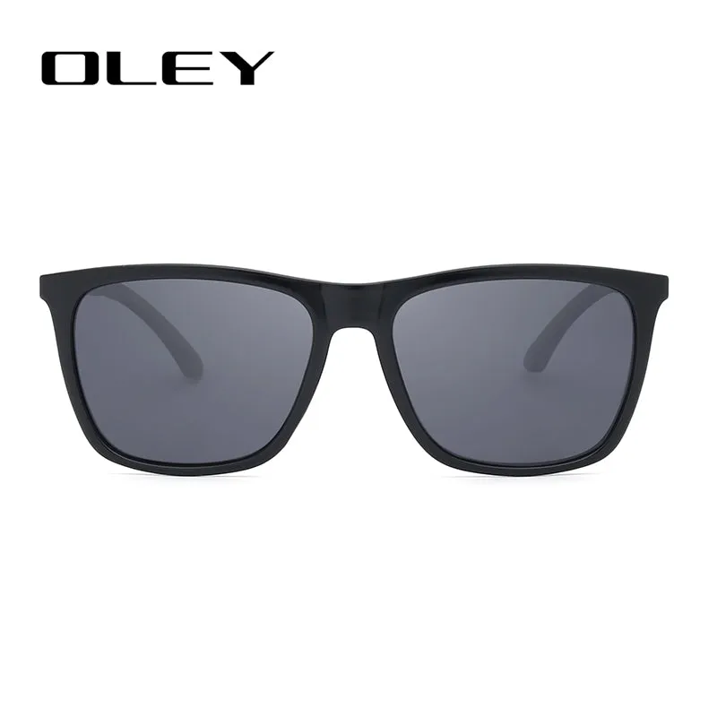 Oley Classic Aluminum Magnesium Tr90 Polarized Sunglasses Men Black Hd Color Film Anti-Uv Ya425