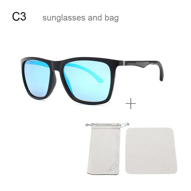 Oley Classic Aluminum Magnesium Tr90 Polarized Sunglasses Men Black Hd Color Film Anti-Uv Ya425