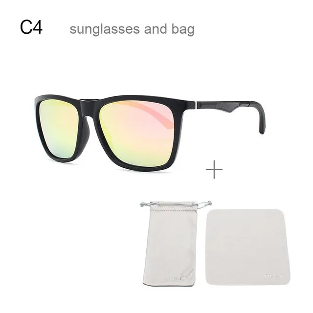 Oley Classic Aluminum Magnesium Tr90 Polarized Sunglasses Men Black Hd Color Film Anti-Uv Ya425