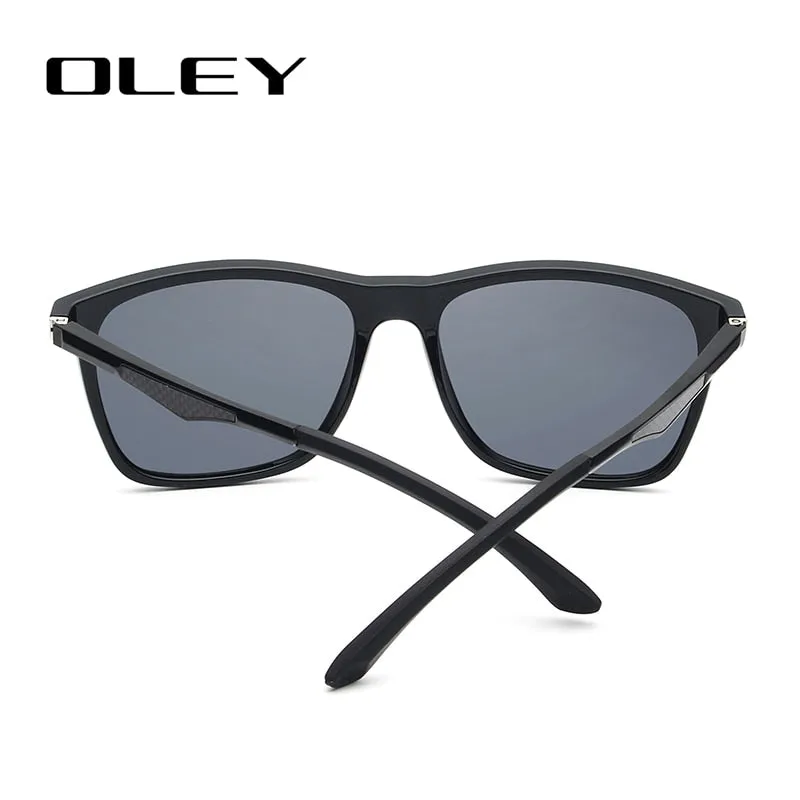 Oley Classic Aluminum Magnesium Tr90 Polarized Sunglasses Men Black Hd Color Film Anti-Uv Ya425