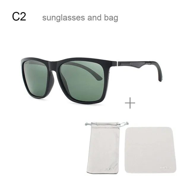 Oley Classic Aluminum Magnesium Tr90 Polarized Sunglasses Men Black Hd Color Film Anti-Uv Ya425