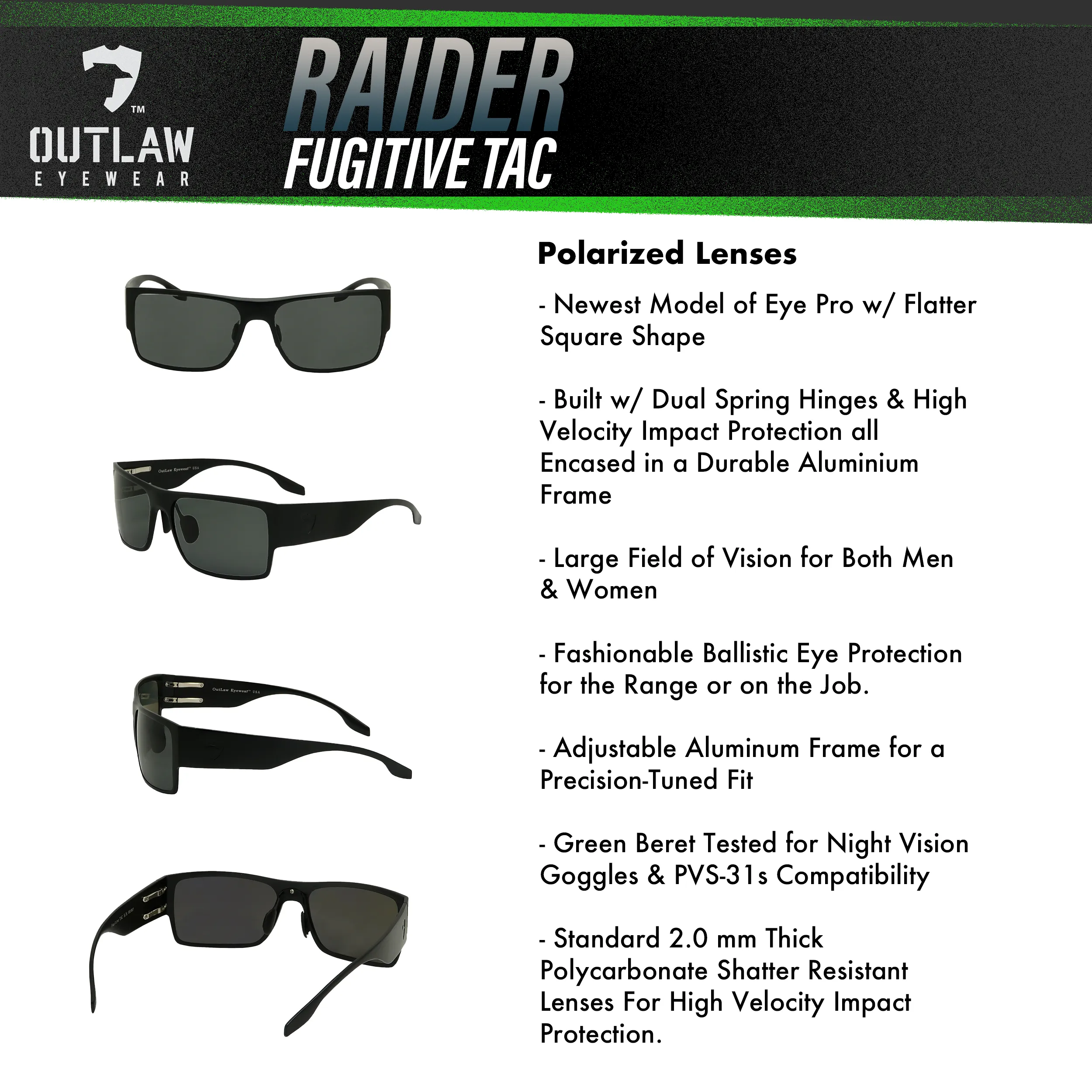 Raider TAC Black / Polarized