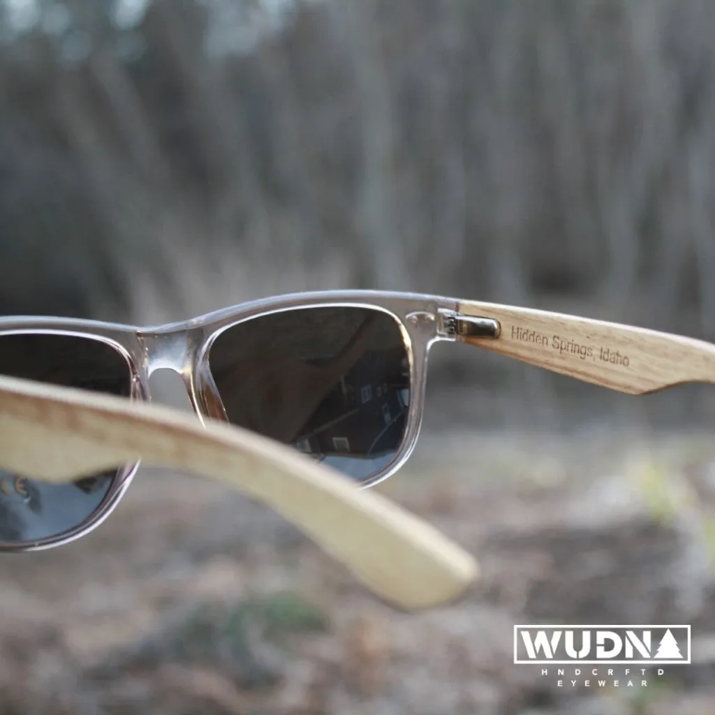 Real Zebra Wood Wanderer Sunglasses by WUDN