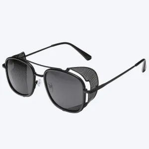 Retro Punk Style Square Metal Frame Steampunk Sunglasses