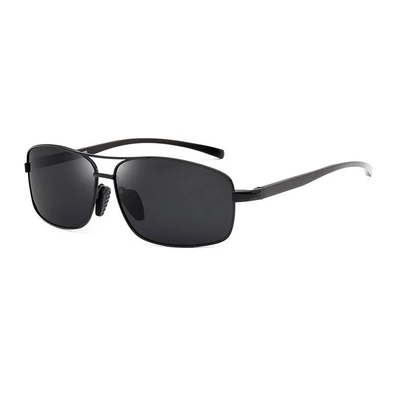 Reven Jate Men's Full Rim Rectangle Alloy Polarized Sunglasses 2458