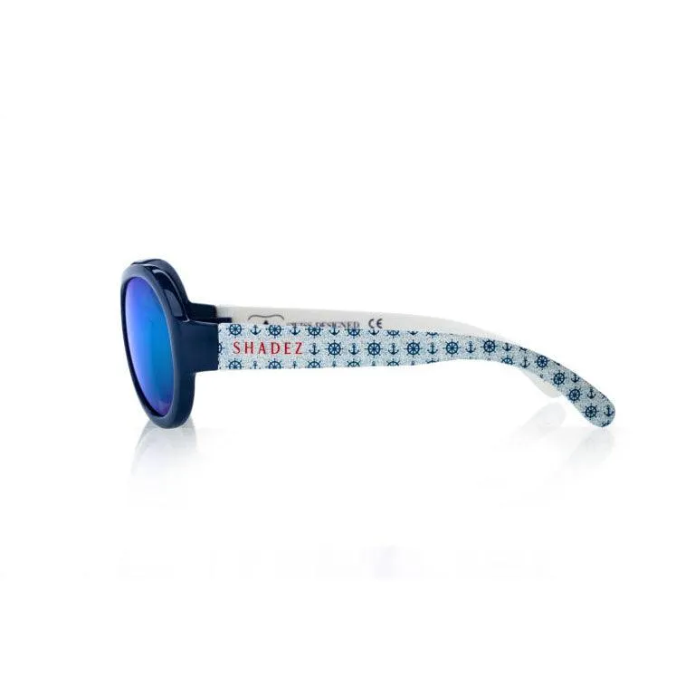 SHADEZ Kids Sunglasses Designers Anchor Print Blue Junior: 3-7 years