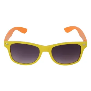 SHOP FRENZY Full Frame Wayfarer UV Protected Kids/Boys/Girls Children Goggles/Sunglass with Free Protective Hard Case(3-12 Years) (Yellow)