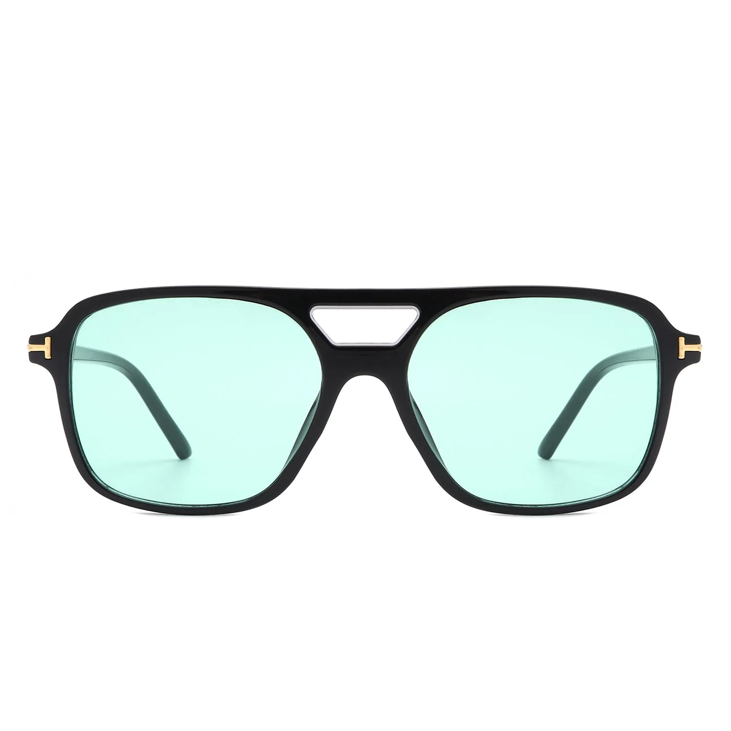 Skyhavoc - Retro Square Brow-Bar Aviator Sunglasses