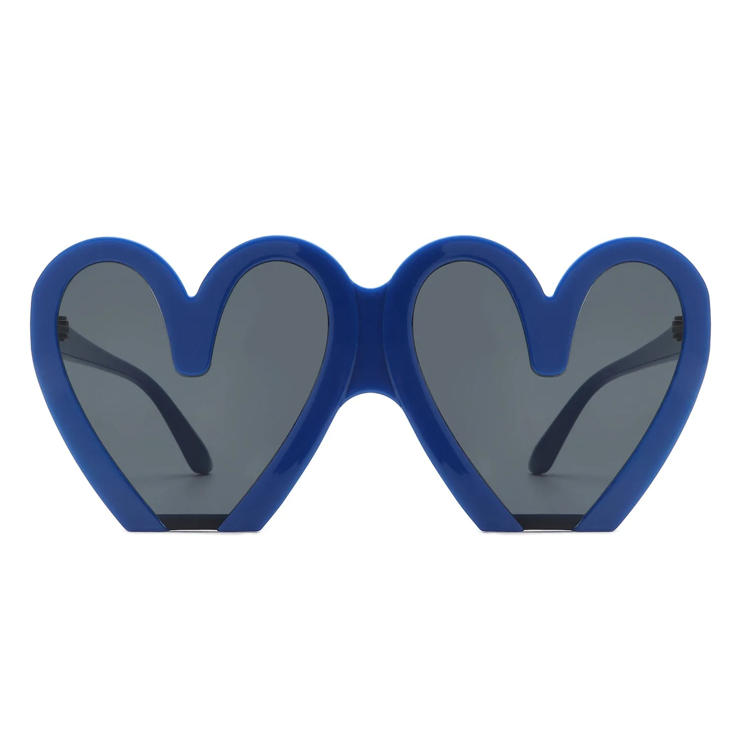 Skylette - Heart Shaped Oversized Party Fashion Sunglasses