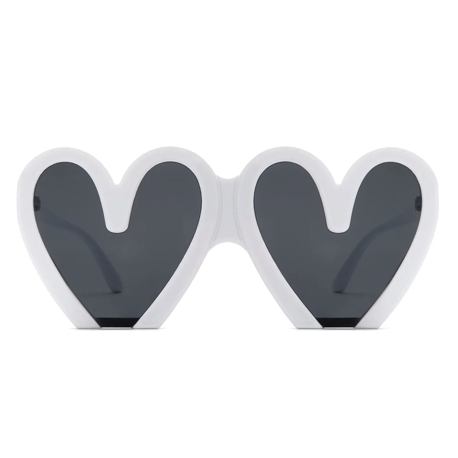 Skylette - Heart Shaped Oversized Party Fashion Sunglasses