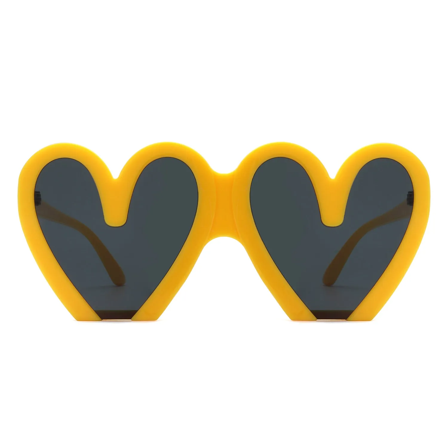 Skylette - Heart Shaped Oversized Party Fashion Sunglasses