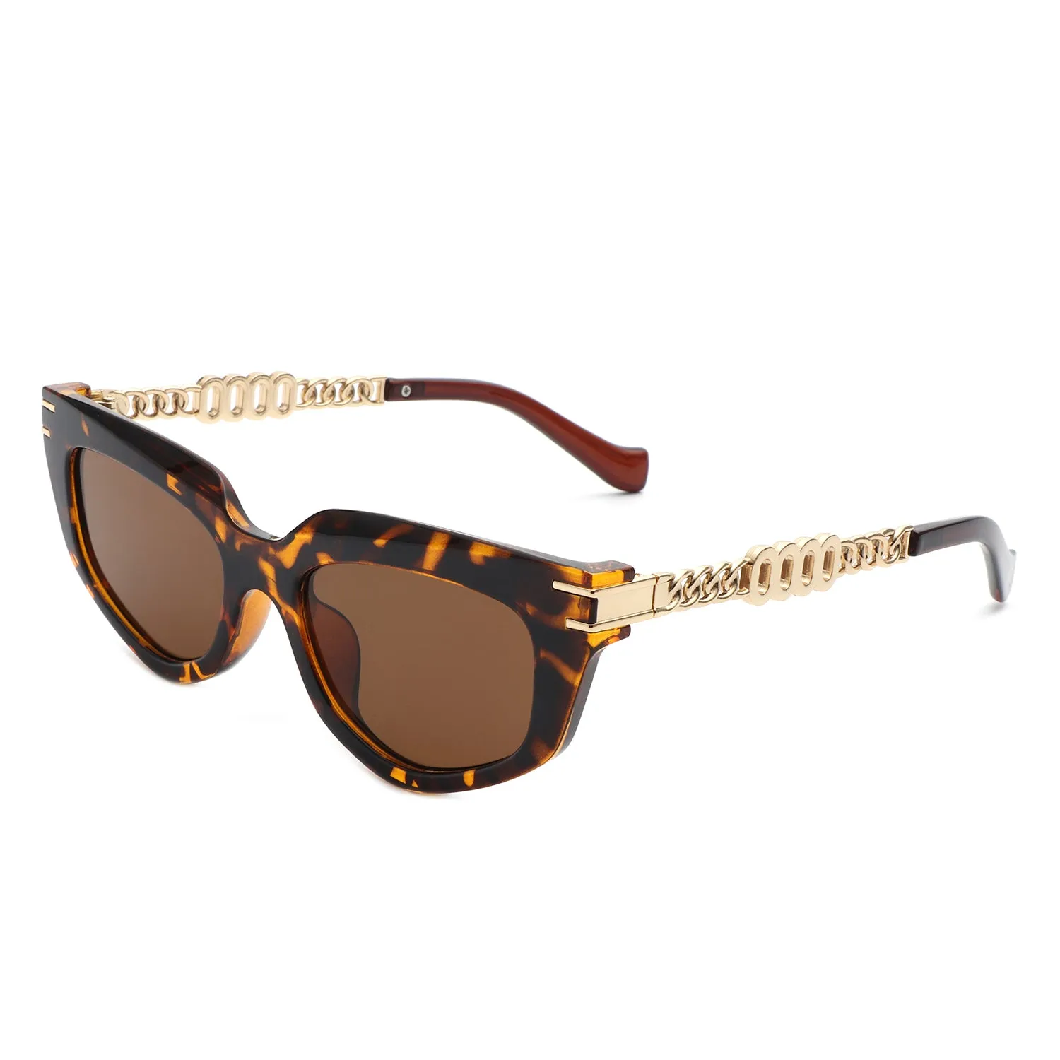 Skylight - Women's Chic Chain Link Design Cat Eye Sunglasses