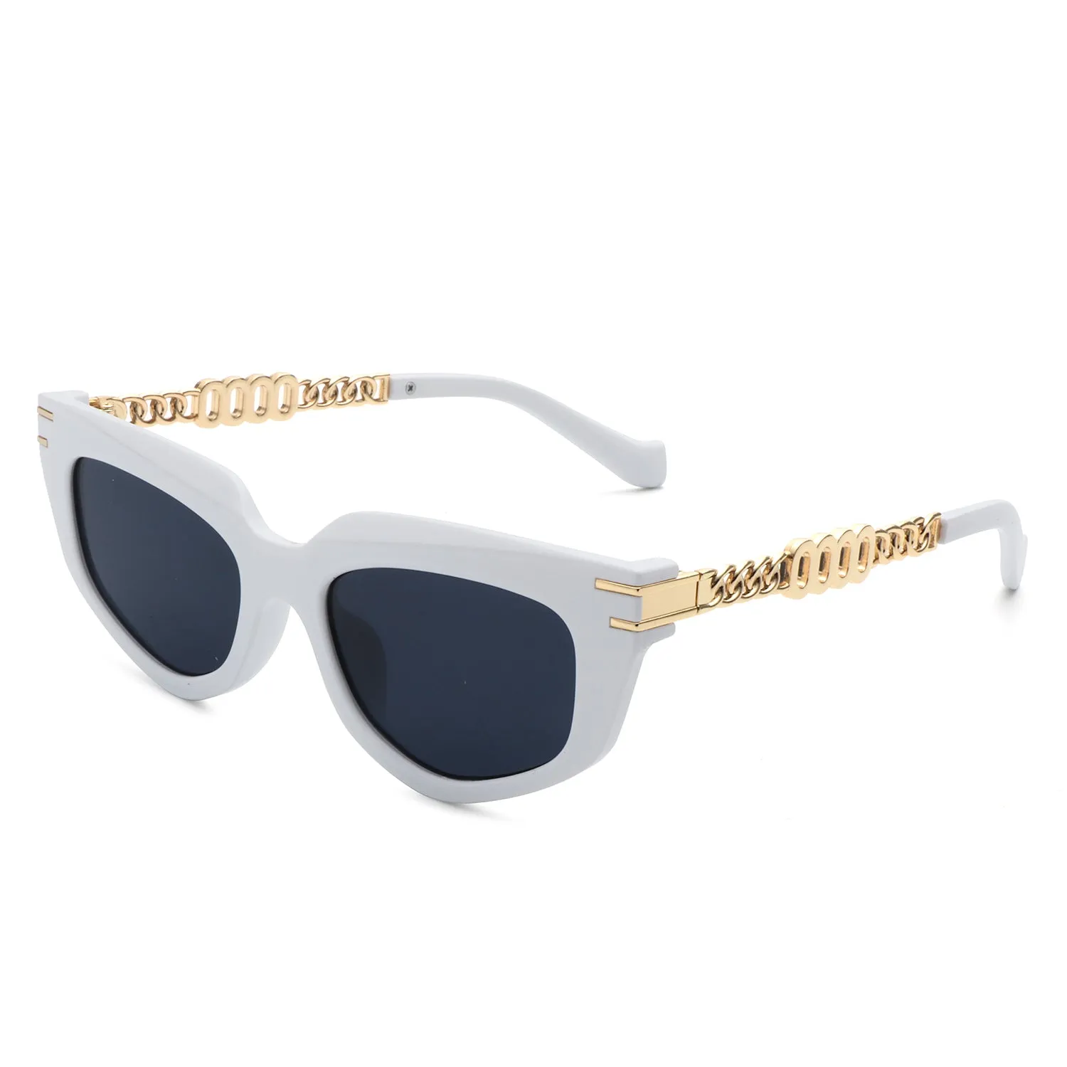 Skylight - Women's Chic Chain Link Design Cat Eye Sunglasses