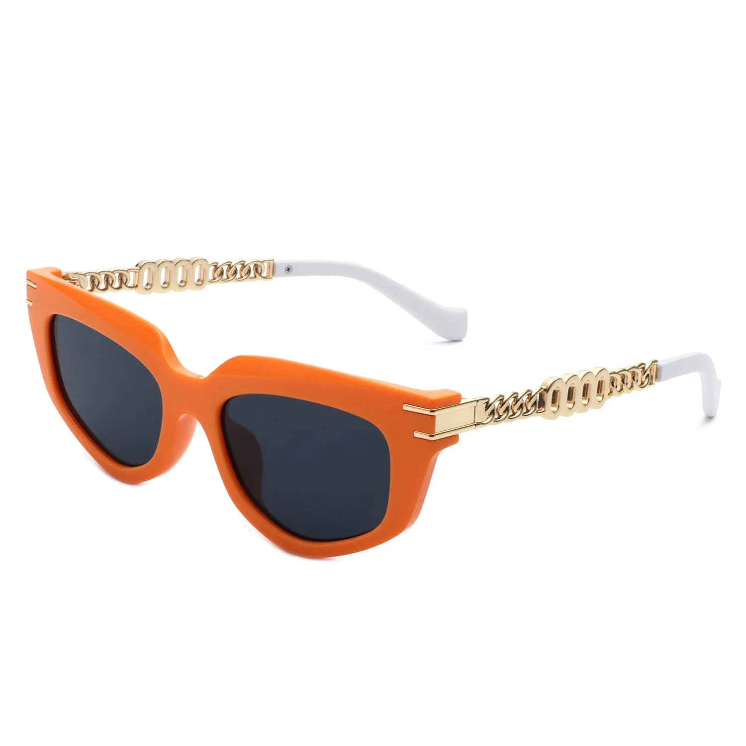 Skylight - Women's Chic Chain Link Design Cat Eye Sunglasses