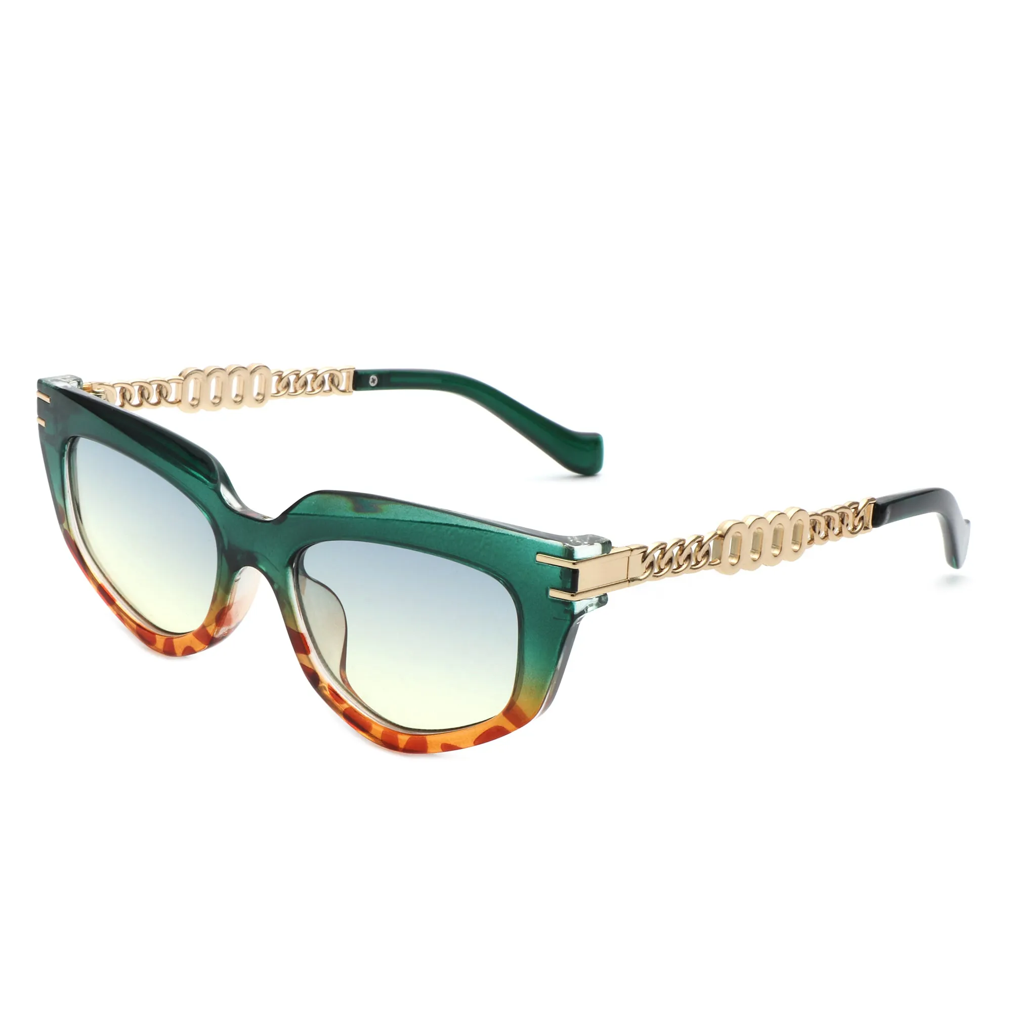 Skylight - Women's Chic Chain Link Design Cat Eye Sunglasses