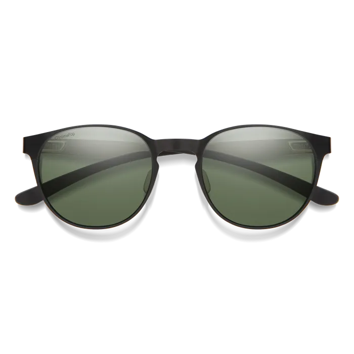 Smith Eastbank Metal Matte Black Silver Frame - ChromaPop Polarized Gray Green Lens - Polarized Sunglasses