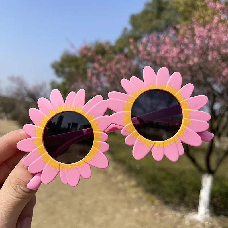 Sunflower sunglasses sunflower children's sunglasses glasses boys and girls universal sunglasses exaggerated funny show play