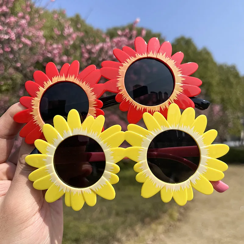 Sunflower sunglasses sunflower children's sunglasses glasses boys and girls universal sunglasses exaggerated funny show play