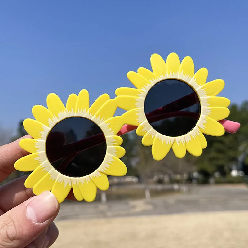 Sunflower sunglasses sunflower children's sunglasses glasses boys and girls universal sunglasses exaggerated funny show play