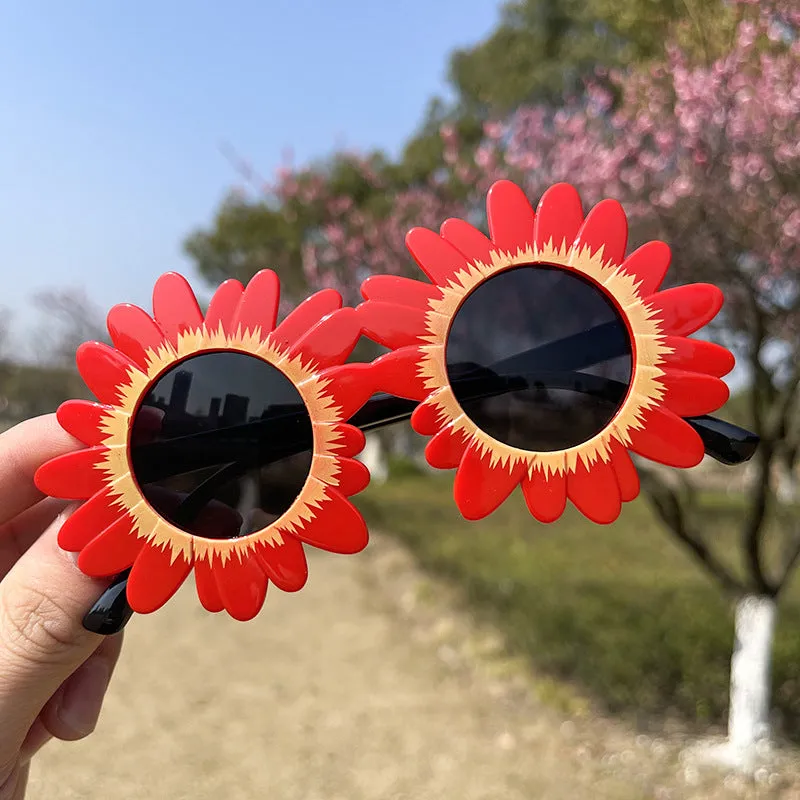 Sunflower sunglasses sunflower children's sunglasses glasses boys and girls universal sunglasses exaggerated funny show play