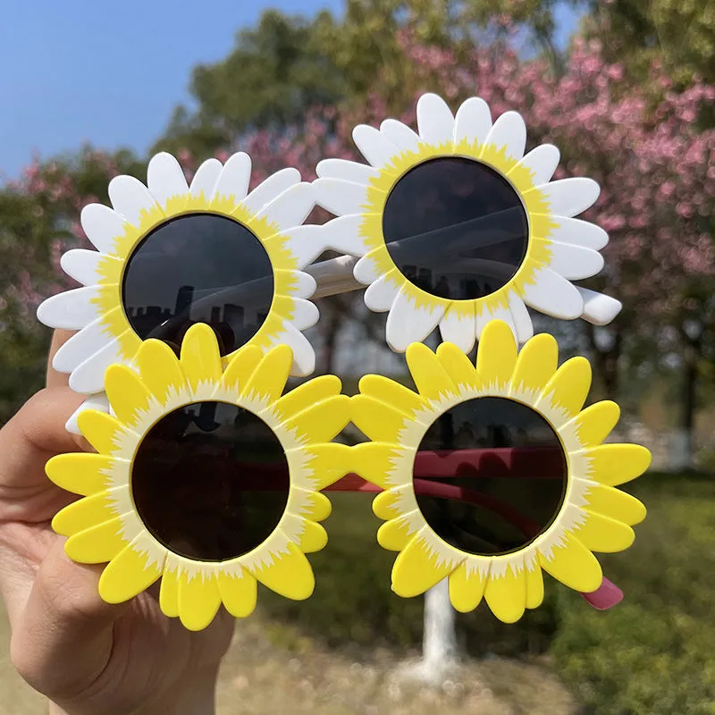 Sunflower sunglasses sunflower children's sunglasses glasses boys and girls universal sunglasses exaggerated funny show play