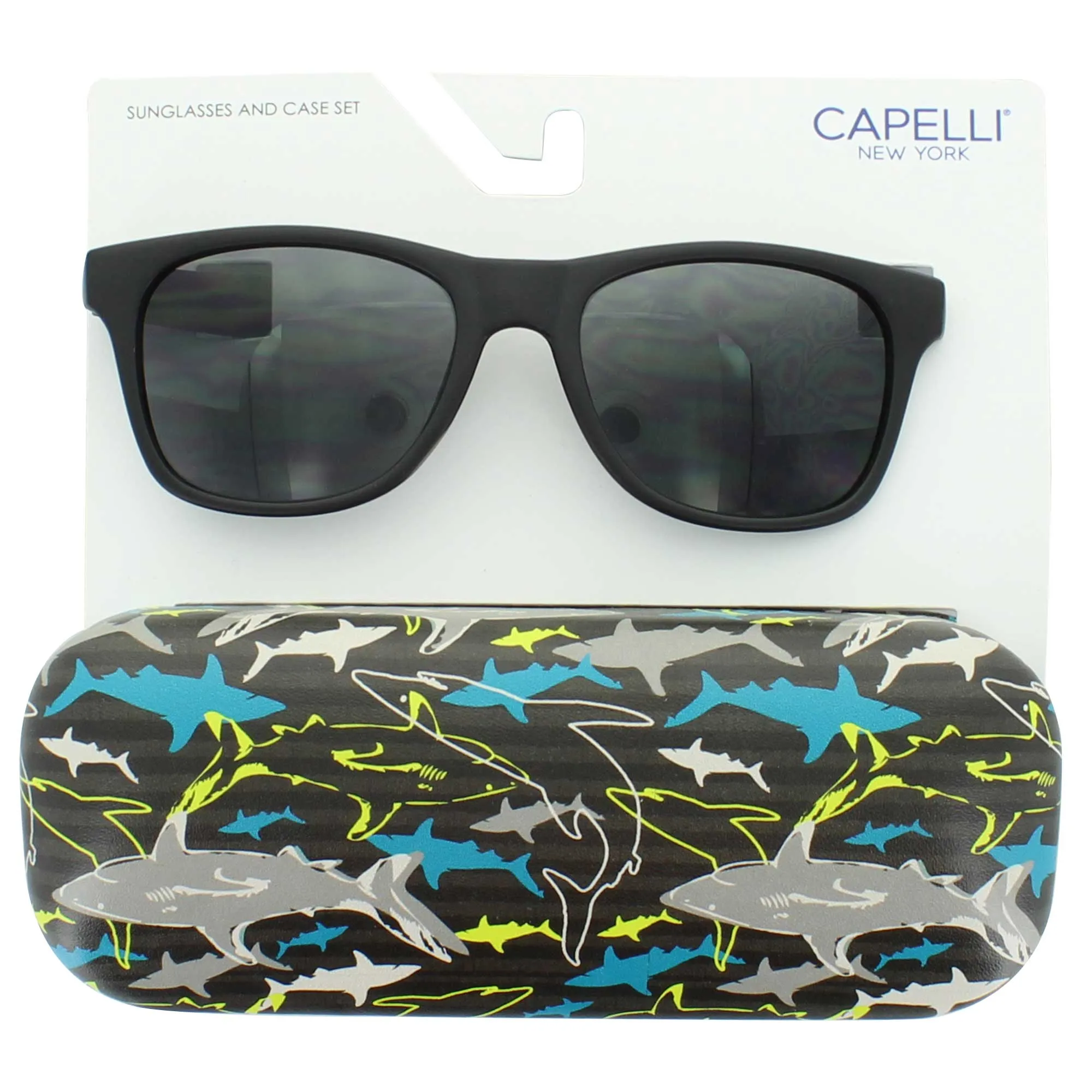 Sunglass and Case Set Round Full Frame Sunglasses Boys/Girls - Random Style Pick