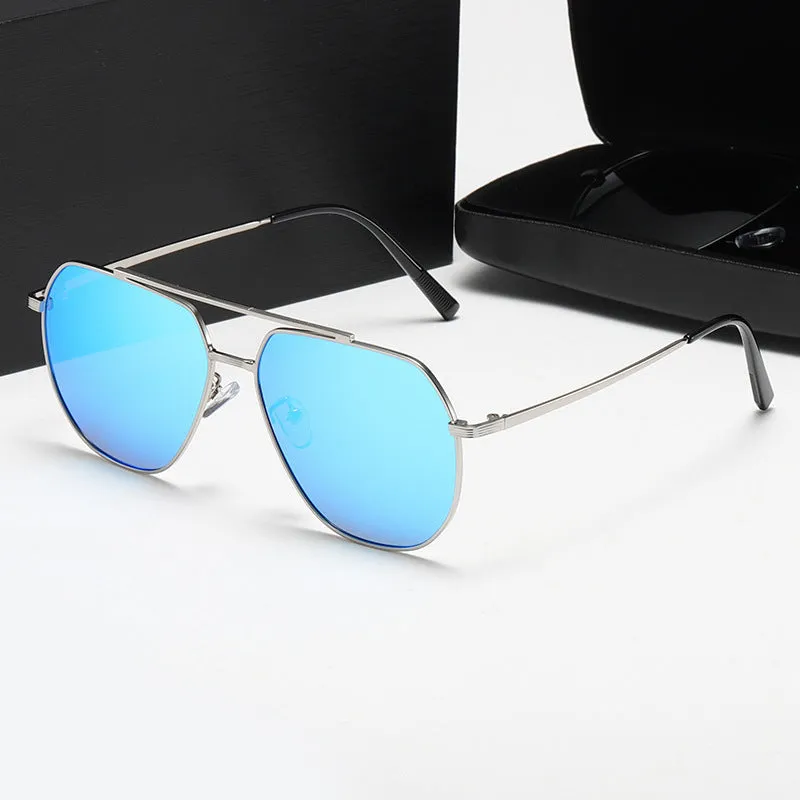 Sunglasses for men, special sunglasses for driving and fishing, square frame driving mirror, anti-UV