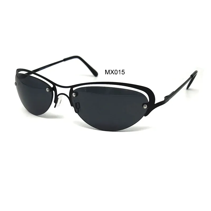 Titanium Ultralight Rimless Matrix Trinity Polarized Sunglasses