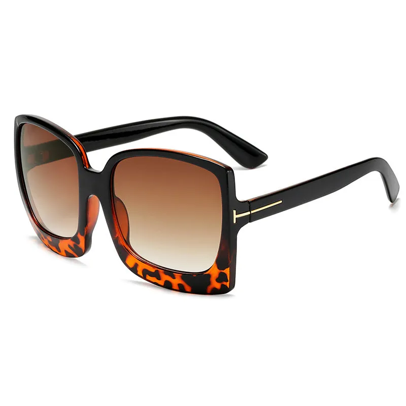 Trendy square oversized design sunglasses