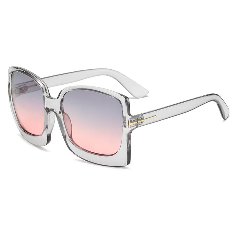 Trendy square oversized design sunglasses