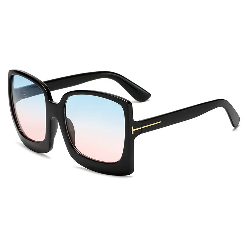 Trendy square oversized design sunglasses