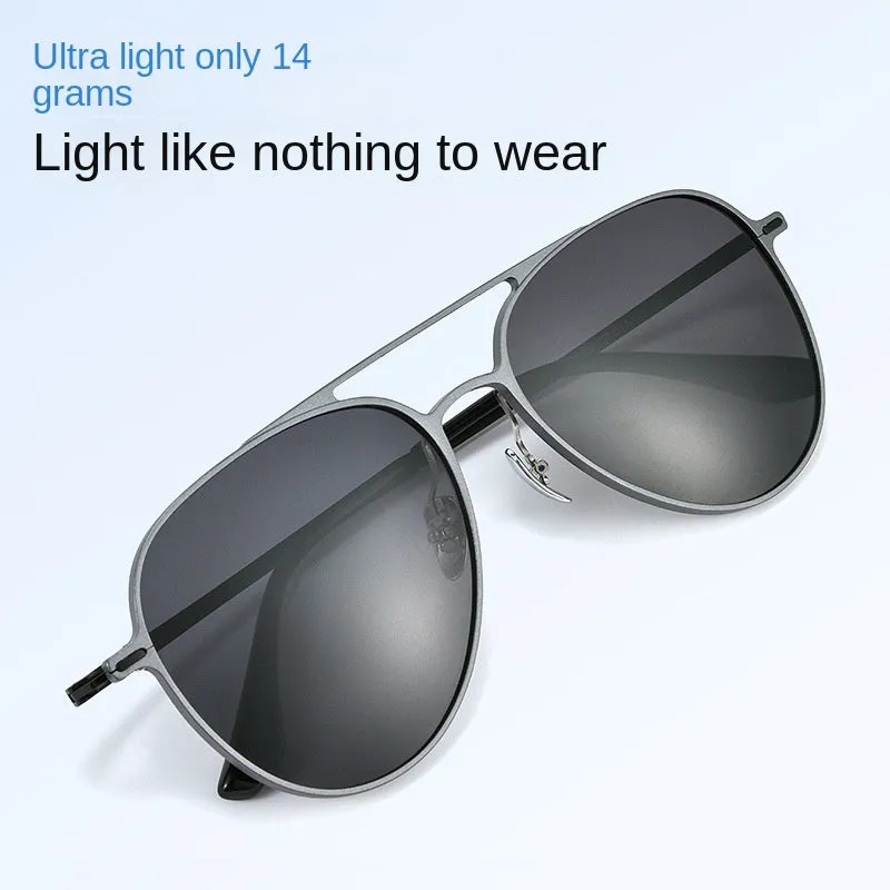 Ultralight Aluminum Magnesium Polarized Sunglasses Double Beam Aviator Sunglasses