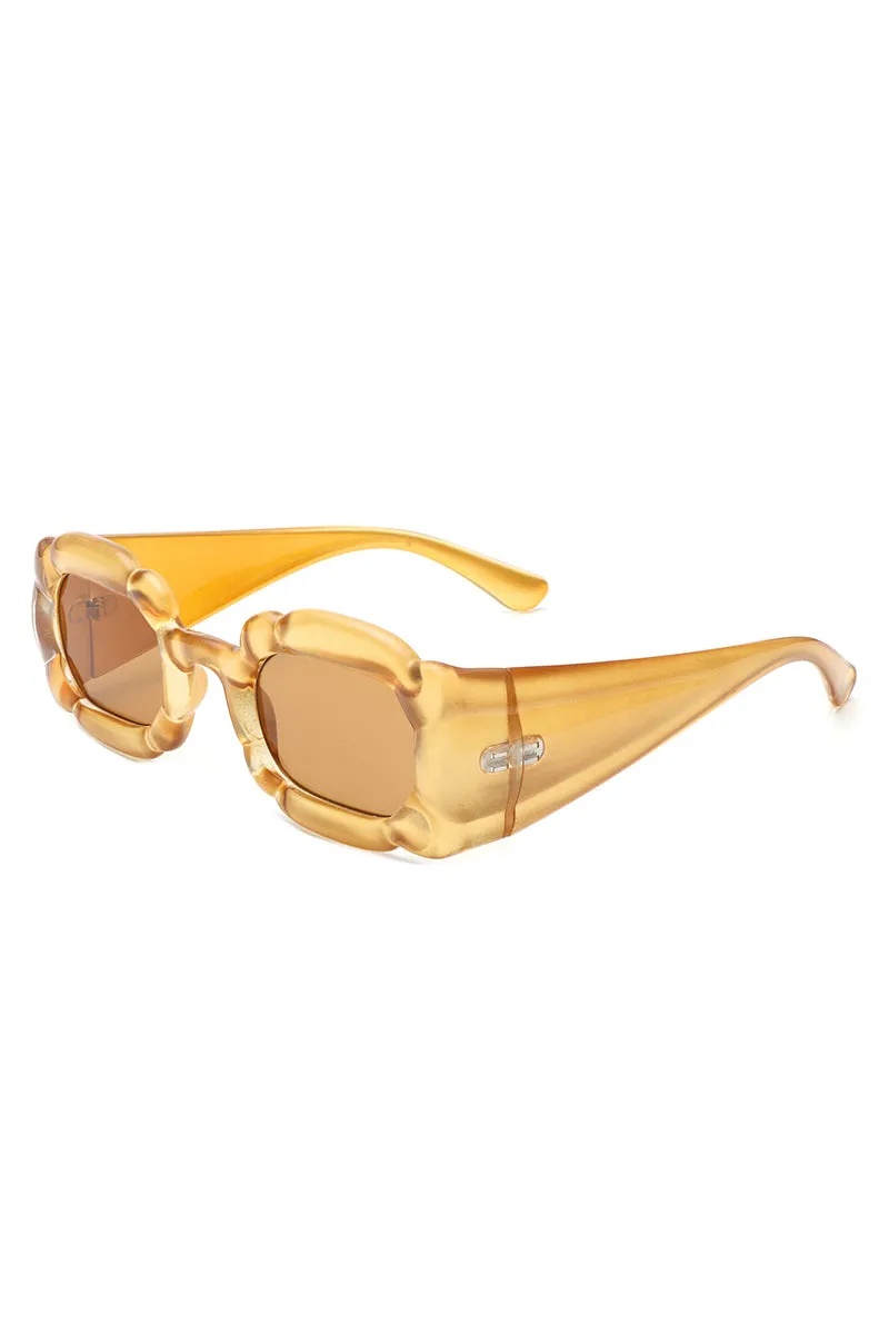 Uplift - Geometric Irregular Thick Frame Square Fashion Sunglasses