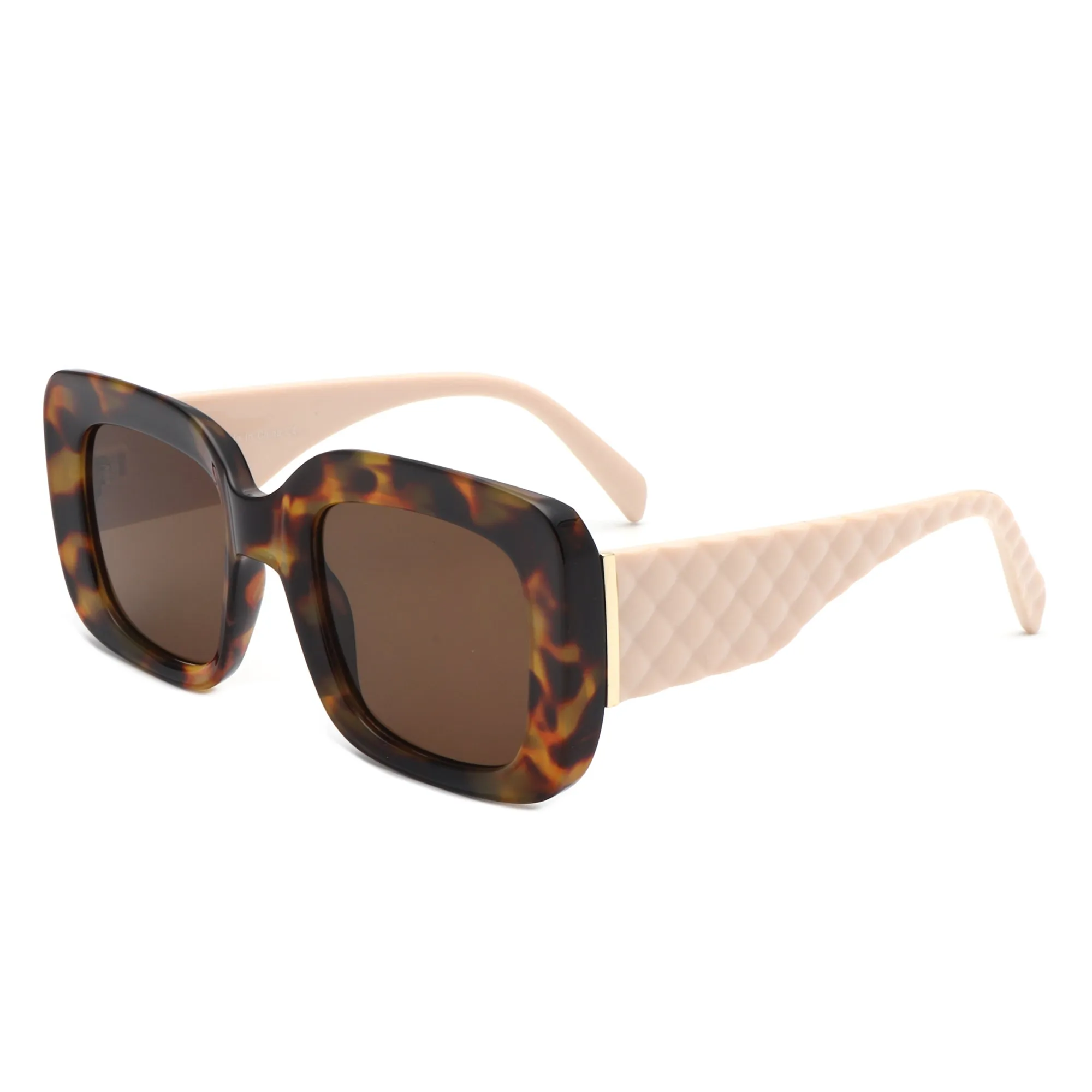 Vaelos - Chunky Flat Top Square  Thick Frame Sunglasses